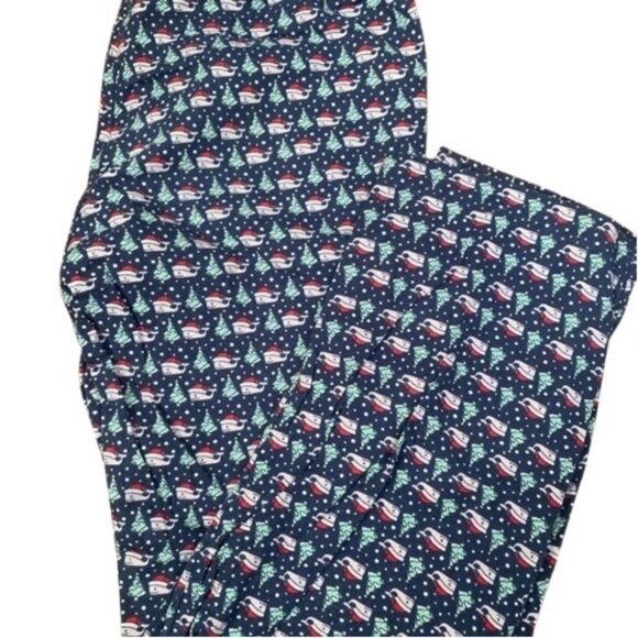 NWT Vineyard Vines Womens Size Small Santa Whale Stretch Cotton Lounge Pants NEW - Picture 3 of 3